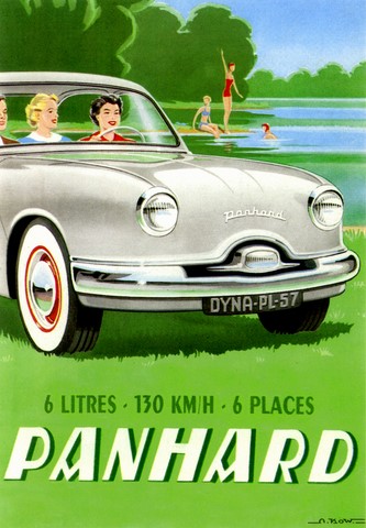 reproduction affiche voiture panhard dyna