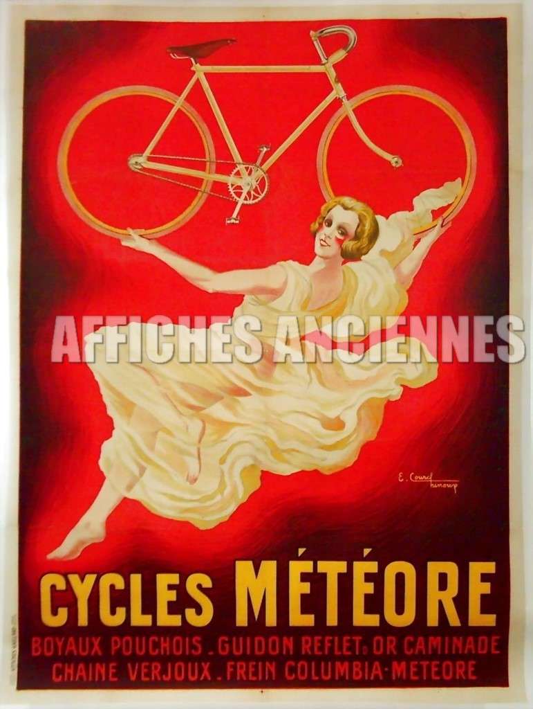 reproduction affiche ancienne cycles météore