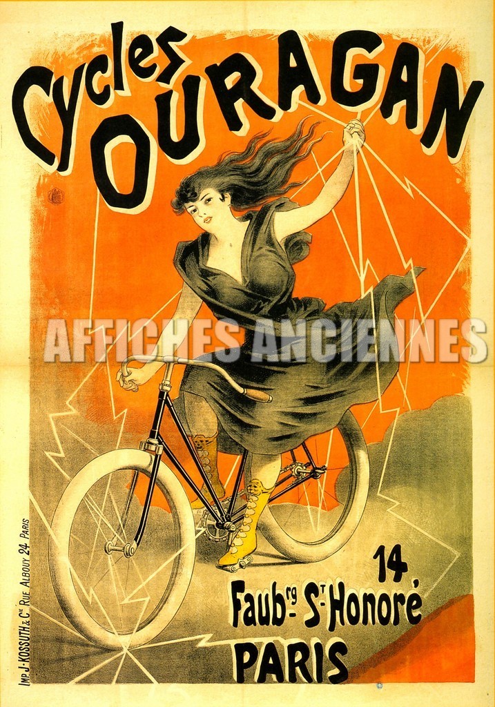 reproduction affiche ancienne cycles ouragan