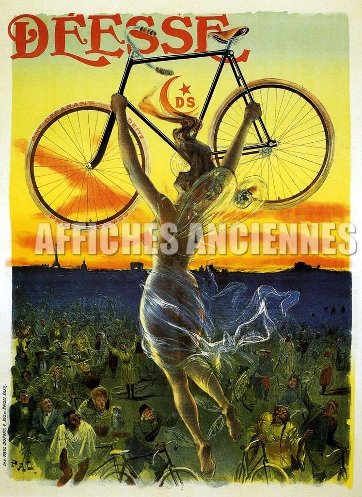 reproduction affiche ancienne vélo déeese