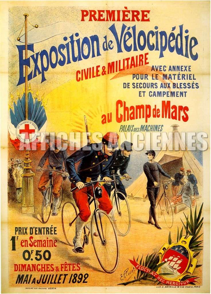 reproduction affiche ancienne  velocipedie 