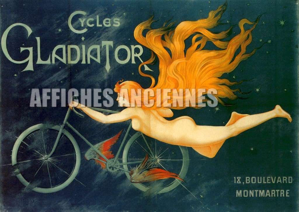 reproduction affiche ancienne velo bicyclette cycles 