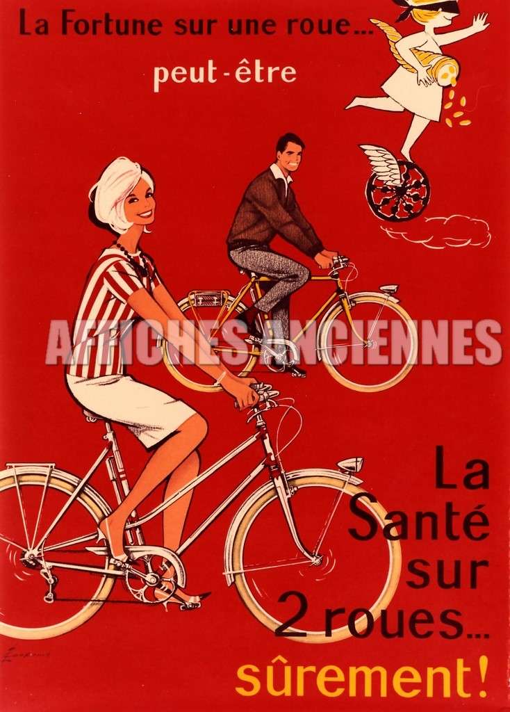 reproduction affiche cycles velo