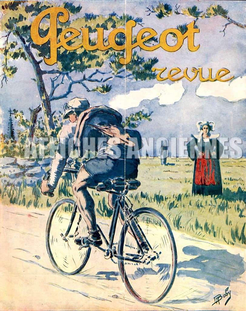 reproduction affiche vélo peugeot