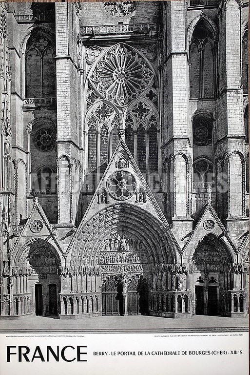 France Berry le portail de la cathedrale de Bourges Cher