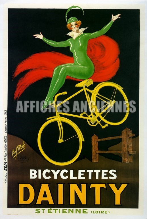 reproduction affiche bicyclette dainty