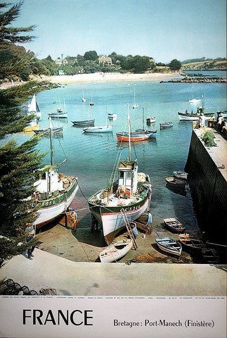 Bretagne Finistère port Manech sardinier à marée basse