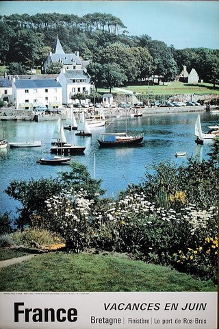 Bretagne Finistère le port de Ros Bras voiliers 