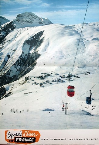 France Alpes du Dauphiné les Deux Alpes Isère téléphérique et montagnes