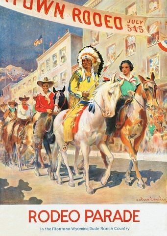 rodeo  indiens et cow boys