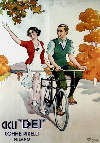 reproduction affiche velo pirello milano