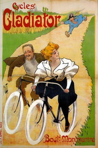 reproduction affiche ancienne cycles gladiator