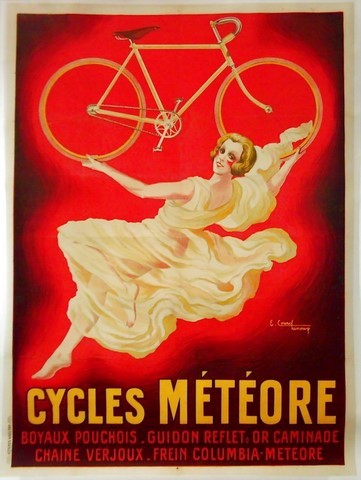reproduction affiche ancienne cycles météore