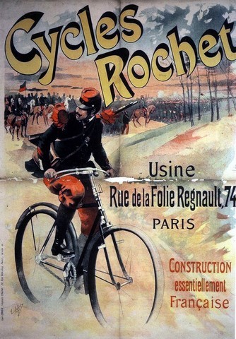 reproduction affiche ancienne vélo rochet
