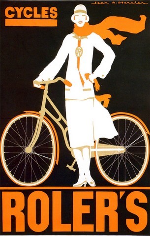 reproduction affiche ancienne vélo roler's