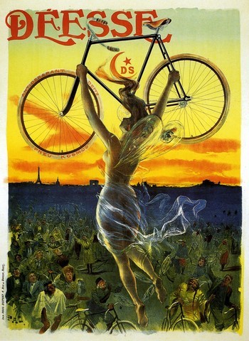 reproduction affiche ancienne vélo déeese
