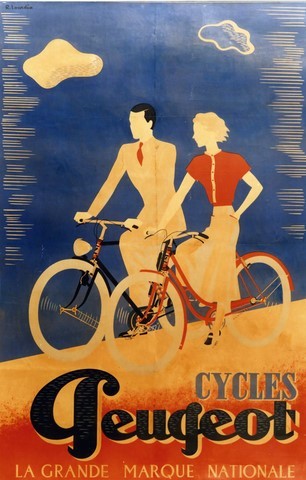 reproduction affiche velo Peugeot