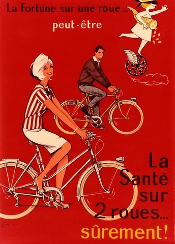 reproduction affiche cycles velo