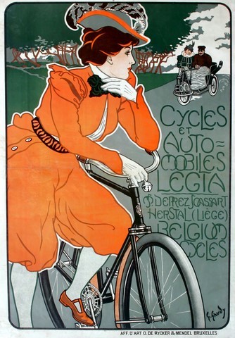 reproduction affiche ancienne cycles auto