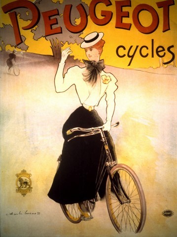 reproduction affiche ancienne cycles peugeot