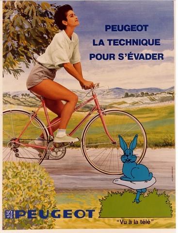 reproduction affiche ancienne cycles peugeot