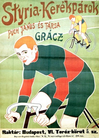 reproduction affiche vélo styria budapest hongrie