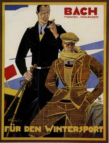 REPRODUCTION AFFICHE ANCIENNE WINTERSPORT