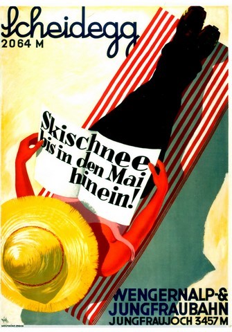 REPRODUCTION AFFICHE ANCIENNE VACANCES HIVER