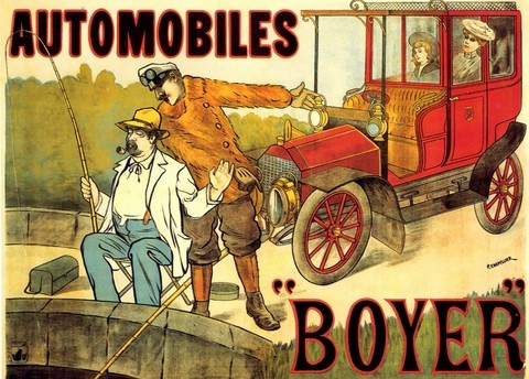 reproduction affiche ancienne automobile
