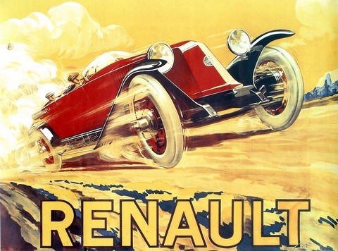 reproduction affiche ancienne renault