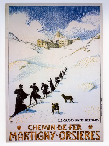 reproduction affiche ancienne martigny orsieres  