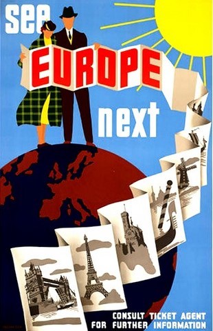 AFFICHE VOYAGE EUROPE