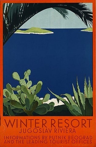 AFFICHE YOUGOSLAVIE RIVIERA