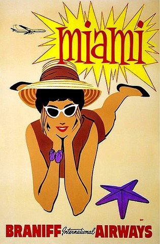 AFFICHE COMPAGNIE AERIENNE BRANIFF 