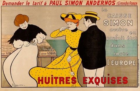 affiche huitres de gironde
