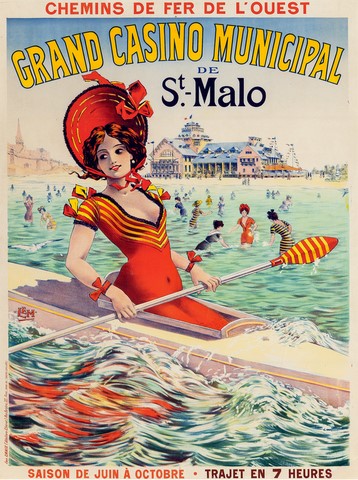  saint malo bretagne affiche ancienne 