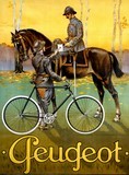 reproduction affiche ancienne velo cycles peugeot
