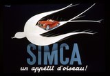 reproduction affiche ancienne auto simca