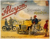 reproduction affiche ancienne auto alcyon