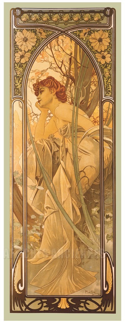 TITRE : Rêverie du soir Mucha 